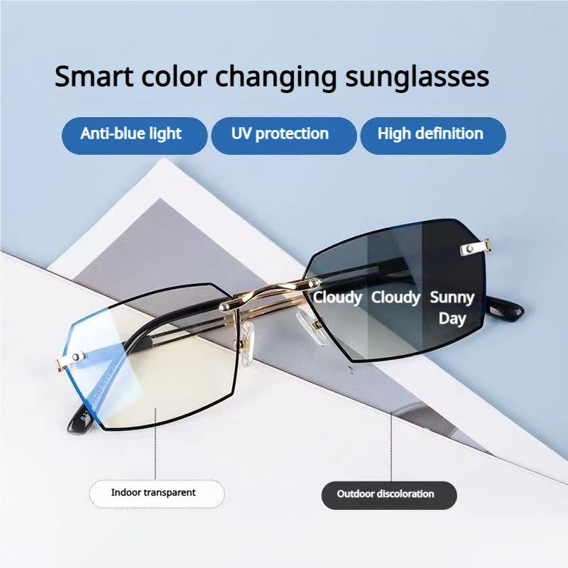 【2025】Photochromic Anti-Blue Light Reading Glasses Stylish Unisex Progressive Eyewear Clear Daily Lightweight UV Protection