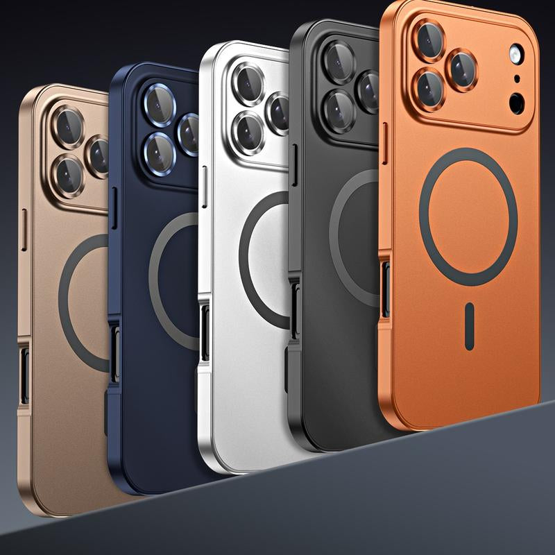 Applicable to Iphone 17 16 15 14 13 12 17 Promax Cases Anti-Fall Metal Frame Good Gift All-Inclusive Anti-Fall Phone Case Magnetic Ultra-Thin Iphone Case