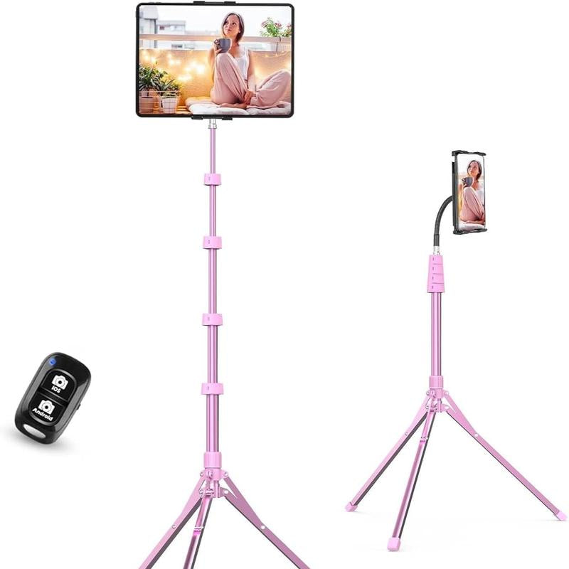 67" Tall Heavy Duty Phone Stand for Recording, Tablet Stand Holder with Adjustable Gooseneck, Overhead Selfie Tripod for Iphone/Ipad/Android for Iphone/Ipad/Android for Recording/Live Streaming/Watching/Cooking（Tiktokshopfalldealsforyou）
