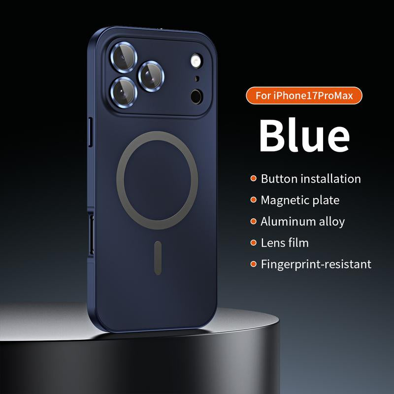 Applicable to Iphone 17 16 15 14 13 12 17 Promax Cases Anti-Fall Metal Frame Good Gift All-Inclusive Anti-Fall Phone Case Magnetic Ultra-Thin Iphone Case