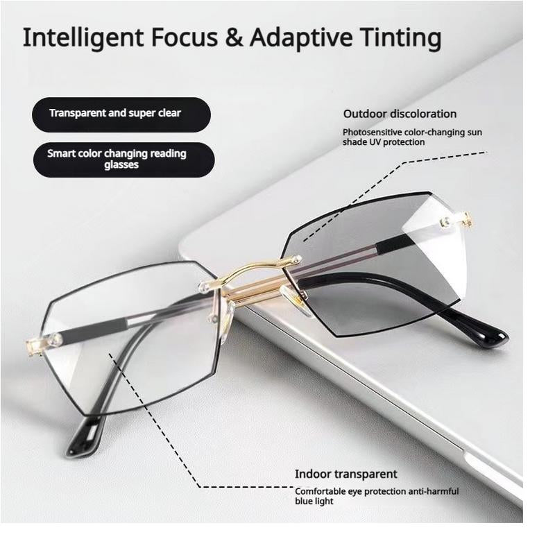 【2025】Photochromic Anti-Blue Light Reading Glasses Stylish Unisex Progressive Eyewear Clear Daily Lightweight UV Protection