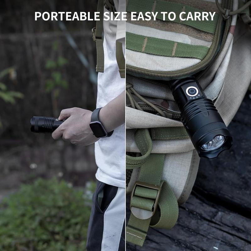 Rechargeable Flashlights 2 Pack, Super Bright High Lumens Flash Light, with 5 Modes, Waterproof Powerful Flash Light Multifunctional Flashlights for Home Camping Hiking(2 Pack)