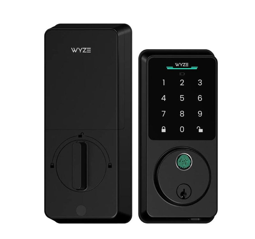 Wyze Lock Bolt V2 — Fingerprint Keyless Security Lock, Smart Wi-Fi + Bluetooth Deadbolt Replacement, IPX5 Weatherproof, Auto-Lock, Smartphone Control, Keypad