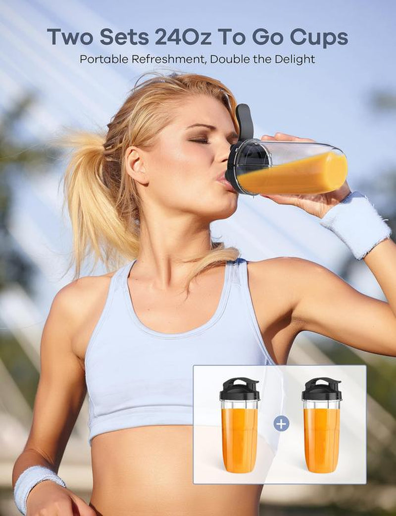 Black Friday Ganiza Professional Smoothie Blender 1800W Peak Power 8 Auto Programs 64Oz Large Capacity for Frozen Fruits Ice Shakes & Smoothies Nutritious Multifunctional Juicer Dishwasher Safe