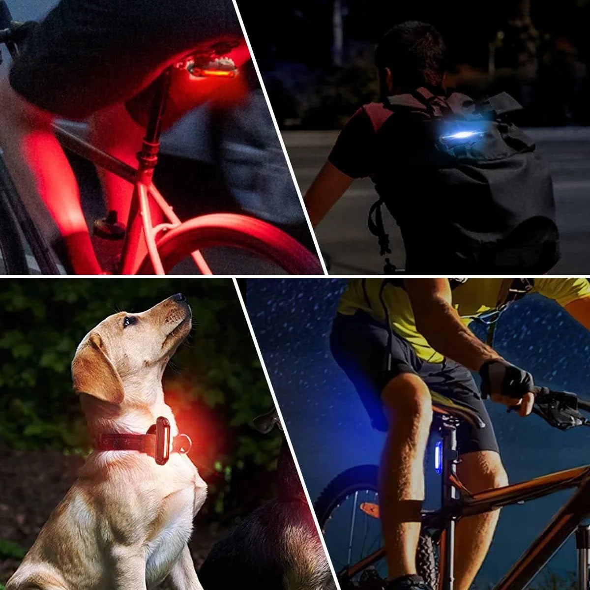 Bike Tail Light (2 PACK), USB Rechargeable LED Rear Bike Light, Bright Bicycle Rear Cycling Safety Flashlight for Night Riding