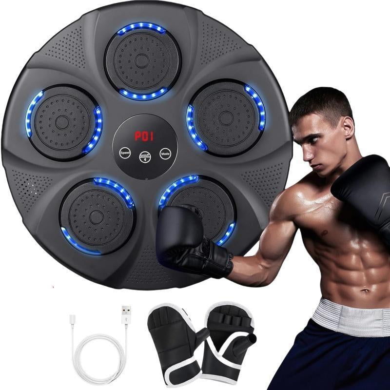 Boxing Pad Set, Boxing Gloves, Interactive Smart Boxing Machine, Wall-Mounted, Suitable for Indoor, Home, and Gym Use, Perfect as a Birthday or Christmas Gift.
