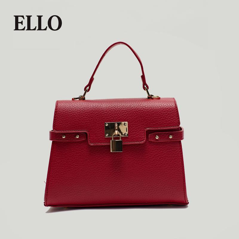 Evol Women’S Multi-Color Elegant Textured Zipper Shoulder Bag – Structured Vegan Leather Top Handle Purse with Gold Lock Closure, Adjustable Strap