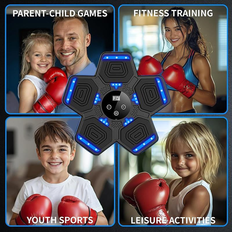 Boxing Pad Set, Boxing Gloves, Interactive Smart Boxing Machine, Wall-Mounted, Suitable for Indoor, Home, and Gym Use, Perfect as a Birthday or Christmas Gift.