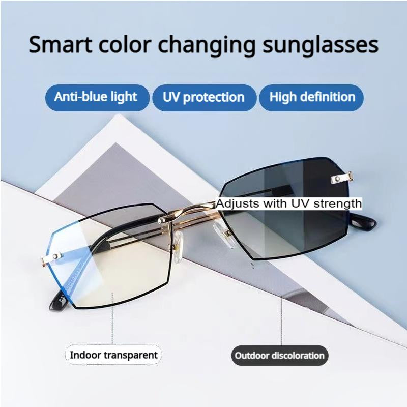 【2025】Photochromic Anti-Blue Light Reading Glasses Stylish Unisex Progressive Eyewear Clear Daily Lightweight UV Protection