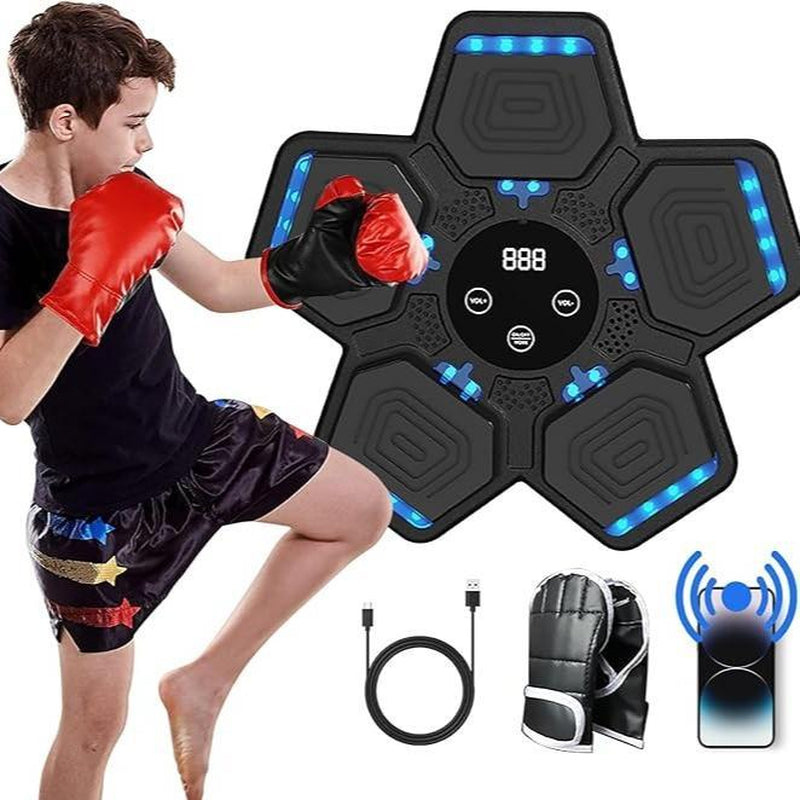 Boxing Pad Set, Boxing Gloves, Interactive Smart Boxing Machine, Wall-Mounted, Suitable for Indoor, Home, and Gym Use, Perfect as a Birthday or Christmas Gift.