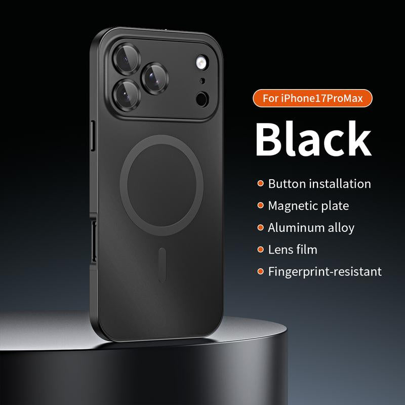 Applicable to Iphone 17 16 15 14 13 12 17 Promax Cases Anti-Fall Metal Frame Good Gift All-Inclusive Anti-Fall Phone Case Magnetic Ultra-Thin Iphone Case